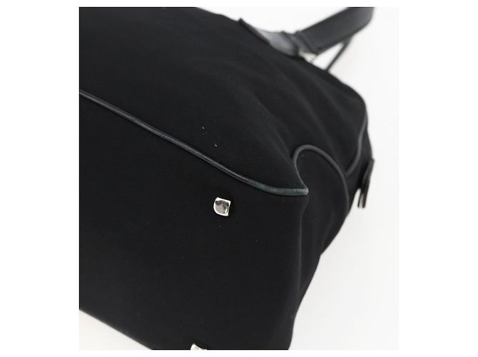 Borsa a mano Salvatore Ferragamo in nylon nero argento Auth BA10606 - vista 9