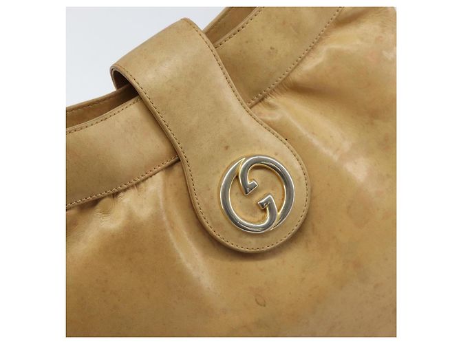 Borsa a Spalla in Pelle Beige Oro GUCCI 007 112 0094 Auth ti3745 D'oro - vista 10