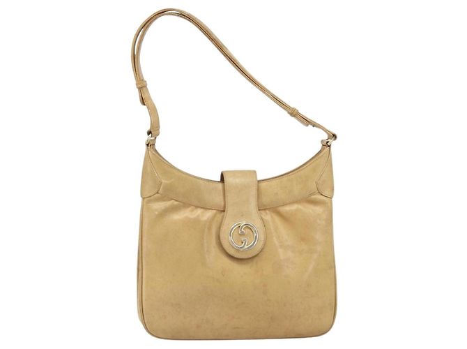 Borsa a Spalla in Pelle Beige Oro GUCCI 007 112 0094 Auth ti3745 D'oro - vista 13