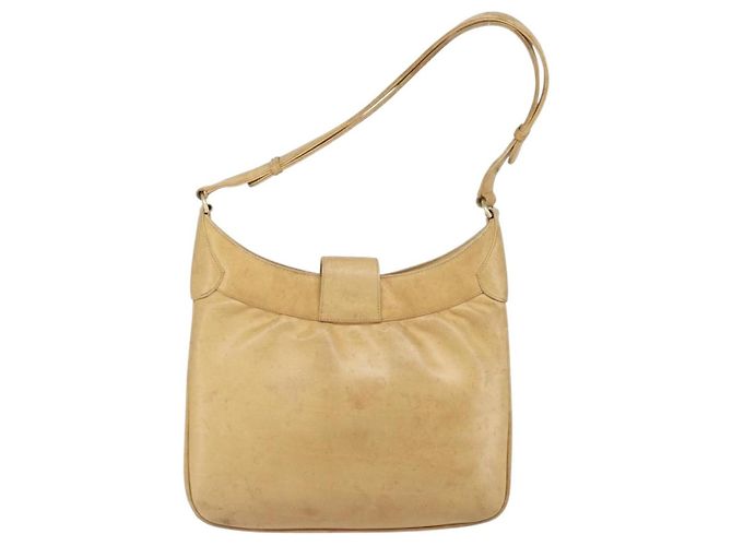 Borsa a Spalla in Pelle Beige Oro GUCCI 007 112 0094 Auth ti3745 D'oro - vista 2