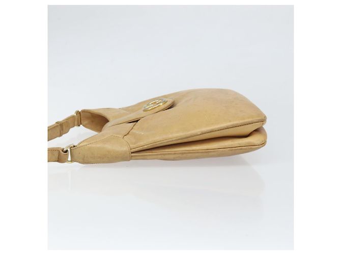 Borsa a Spalla in Pelle Beige Oro GUCCI 007 112 0094 Auth ti3745 D'oro - vista 4