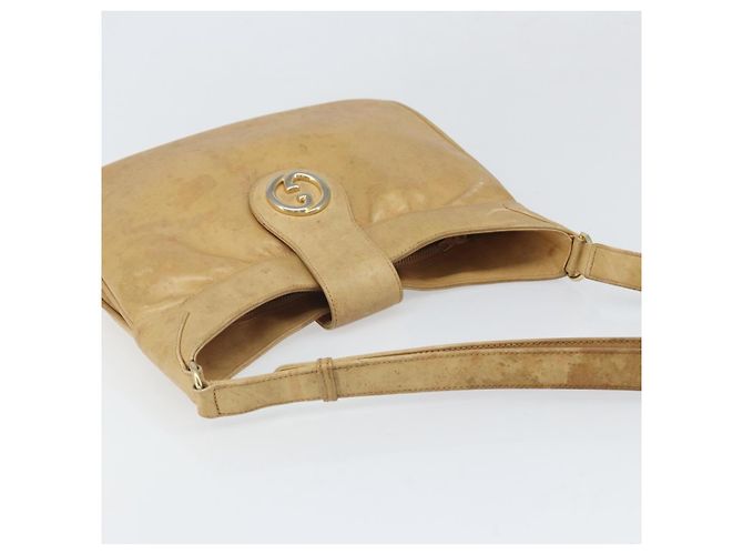 Borsa a Spalla in Pelle Beige Oro GUCCI 007 112 0094 Auth ti3745 D'oro - vista 6