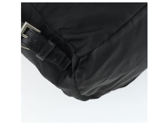 Mochila PRADA de nylon negra plateada auténtica 170313 Negro Plata - vista 18