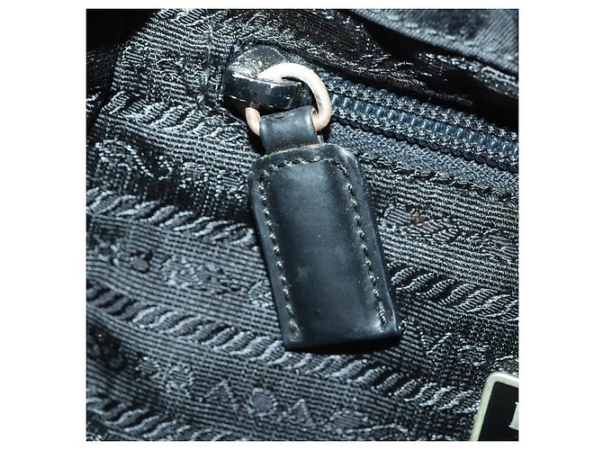 Mochila PRADA de nylon negra plateada auténtica 170313 Negro Plata - vista 25