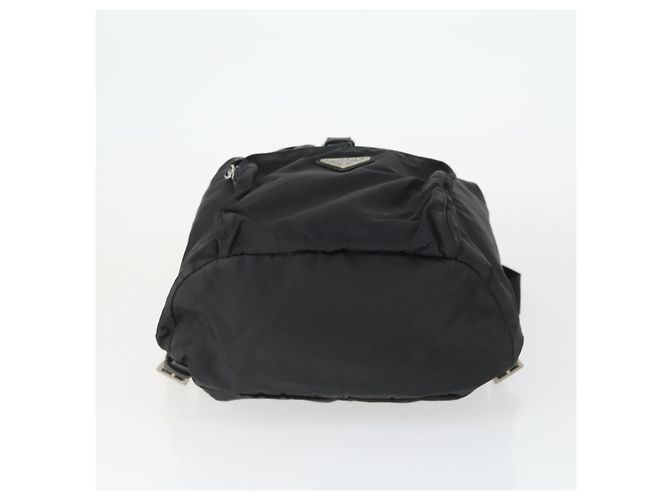 Mochila PRADA de nylon negra plateada auténtica 170313 Negro Plata - vista 5