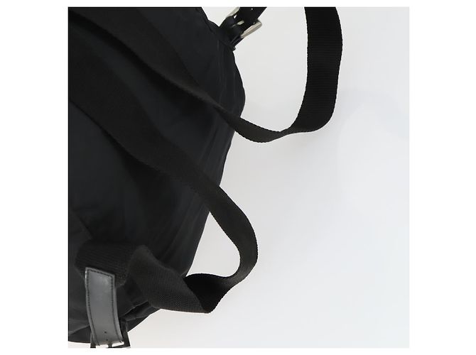 Mochila PRADA de nylon negra plateada auténtica 170313 Negro Plata - vista 7