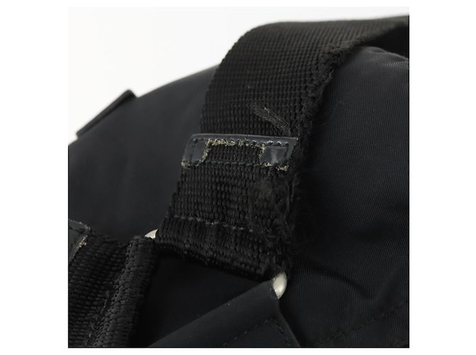Mochila PRADA de nylon negra plateada auténtica 170313 Negro Plata - vista 8