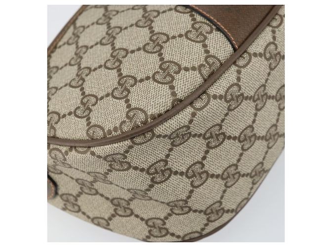 Borsa Sherry Line GG Supreme Web di GUCCI in PVC beige e oro 89 02 032 Auth 170109 D'oro - vista 15