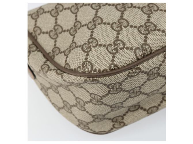 Borsa Sherry Line GG Supreme Web di GUCCI in PVC beige e oro 89 02 032 Auth 170109 D'oro - vista 17