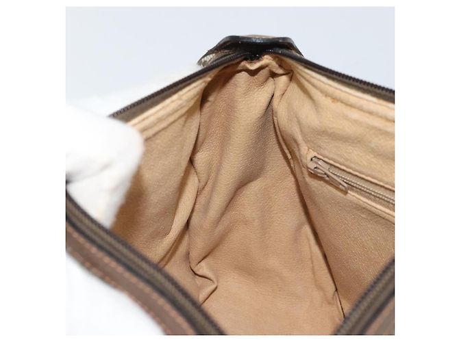 Borsa Sherry Line GG Supreme Web di GUCCI in PVC beige e oro 89 02 032 Auth 170109 D'oro - vista 21
