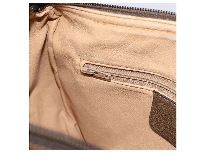 Borsa Sherry Line GG Supreme Web di GUCCI in PVC beige e oro 89 02 032 Auth 170109 D'oro - vista 22