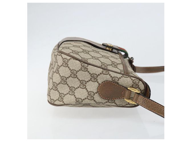 Borsa Sherry Line GG Supreme Web di GUCCI in PVC beige e oro 89 02 032 Auth 170109 D'oro - vista 3
