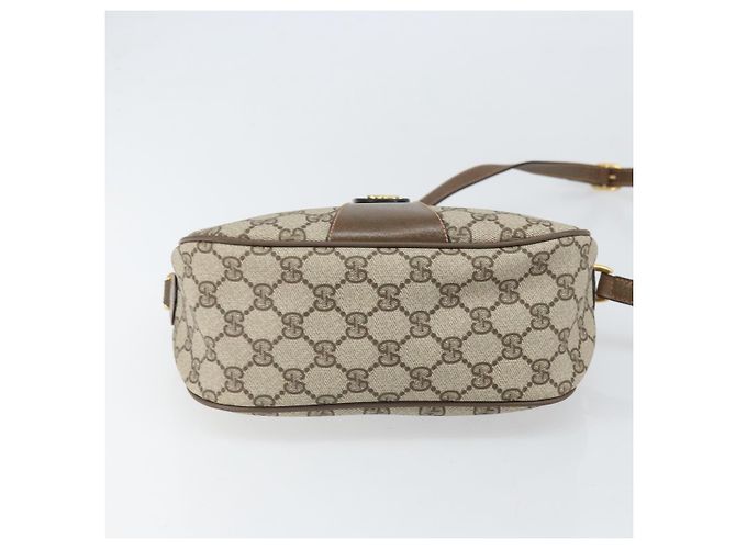 Borsa Sherry Line GG Supreme Web di GUCCI in PVC beige e oro 89 02 032 Auth 170109 D'oro - vista 5