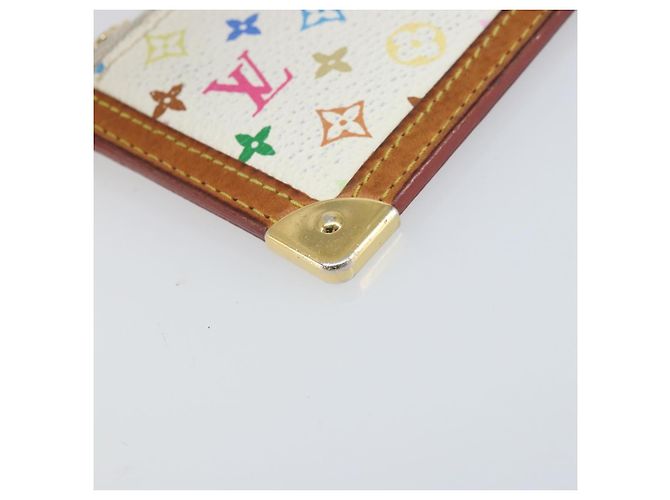 LOUIS VUITTON Monogramm Multicolor Pochette Cles Tasche Weiß M92655 Auth 172025 - Ansicht 14