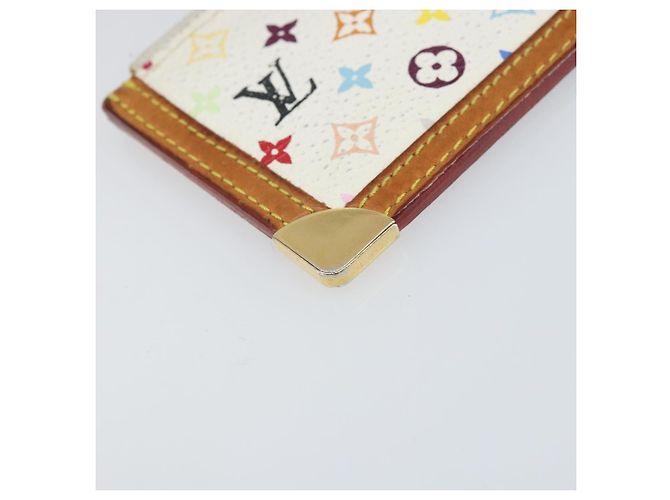 LOUIS VUITTON Monogramm Multicolor Pochette Cles Tasche Weiß M92655 Auth 172025 - Ansicht 16