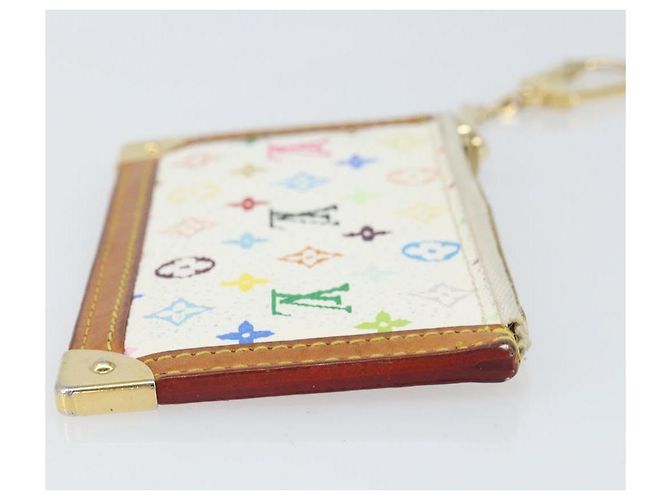 LOUIS VUITTON Monogramm Multicolor Pochette Cles Tasche Weiß M92655 Auth 172025 - Ansicht 3