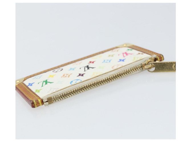 LOUIS VUITTON Monogramm Multicolor Pochette Cles Tasche Weiß M92655 Auth 172025 - Ansicht 5