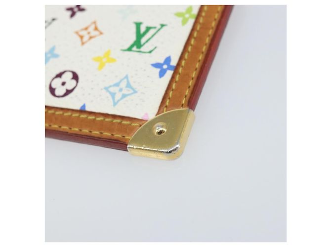 LOUIS VUITTON Monogramm Multicolor Pochette Cles Tasche Weiß M92655 Auth 172025 - Ansicht 7