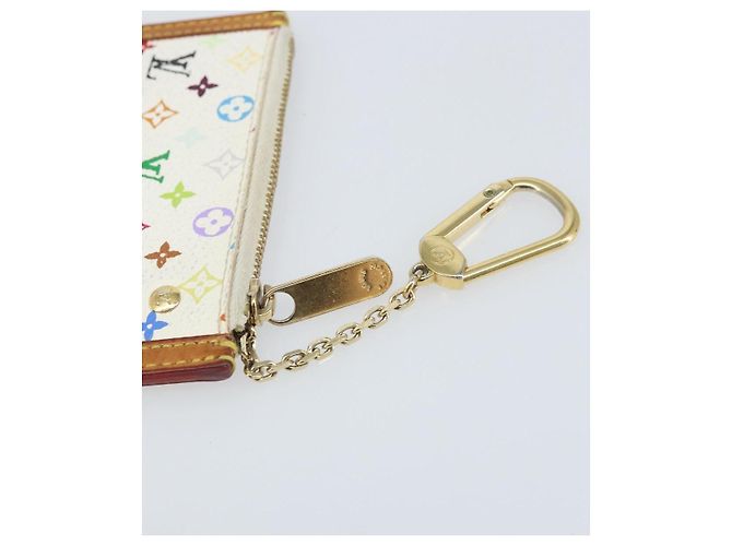 LOUIS VUITTON Monogramm Multicolor Pochette Cles Tasche Weiß M92655 Auth 172025 - Ansicht 8