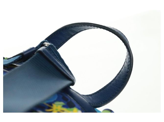 Zaino PRADA in nylon azzurro chiaro argento autentico 169566V Blu chiaro - vista 14