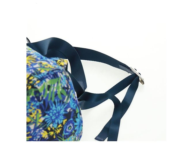 Zaino PRADA in nylon azzurro chiaro argento autentico 169566V Blu chiaro - vista 16