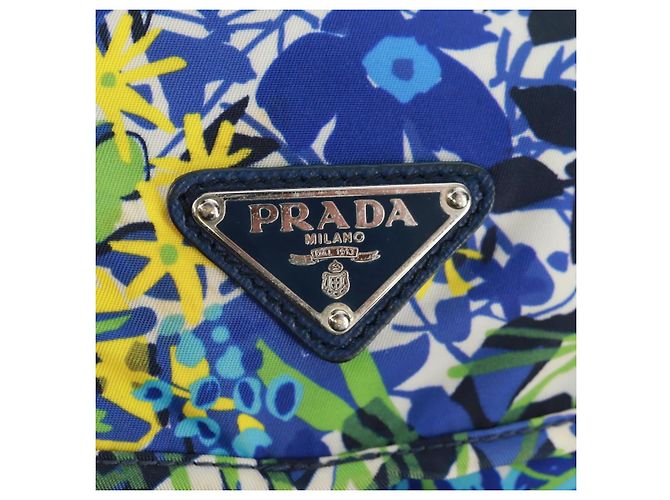 Zaino PRADA in nylon azzurro chiaro argento autentico 169566V Blu chiaro - vista 25