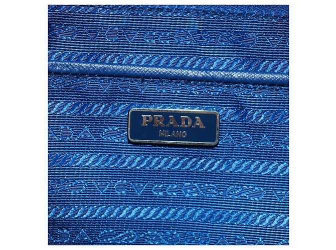 Zaino PRADA in nylon azzurro chiaro argento autentico 169566V Blu chiaro - vista 28