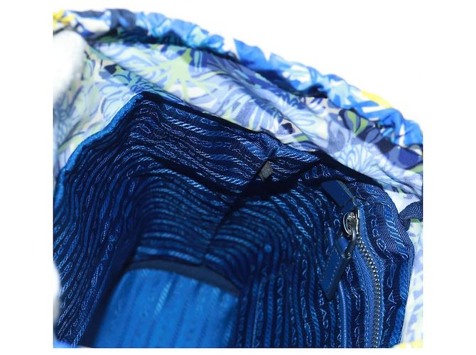 Zaino PRADA in nylon azzurro chiaro argento autentico 169566V Blu chiaro - vista 29