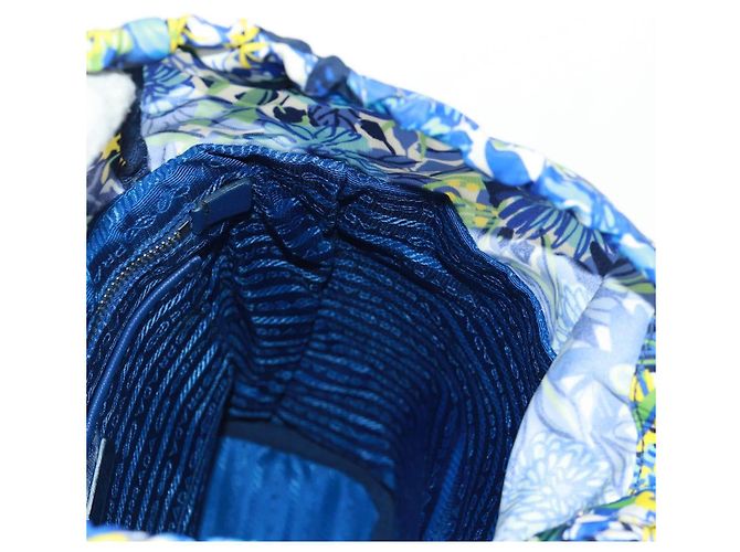 Zaino PRADA in nylon azzurro chiaro argento autentico 169566V Blu chiaro - vista 30