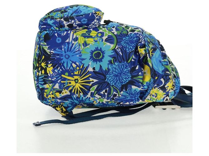 Zaino PRADA in nylon azzurro chiaro argento autentico 169566V Blu chiaro - vista 4