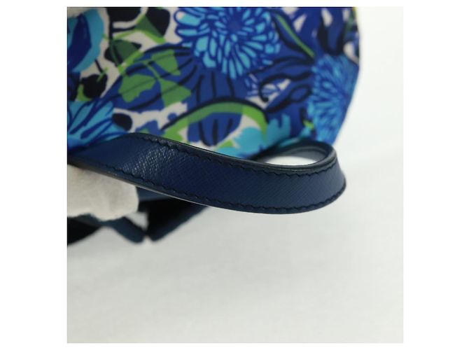 Zaino PRADA in nylon azzurro chiaro argento autentico 169566V Blu chiaro - vista 7