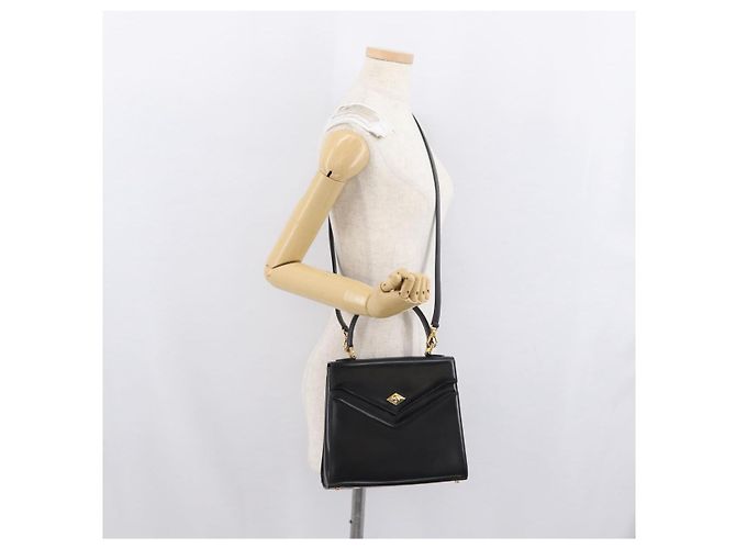 BALLY Borsa a mano in pelle 2 vie Nero Oro Auth BA10754 D'oro - vista 28
