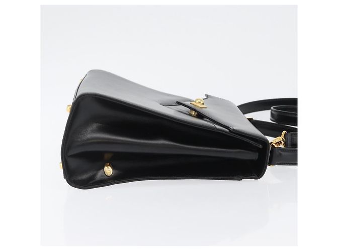 BALLY Borsa a mano in pelle 2 vie Nero Oro Auth BA10754 D'oro - vista 3