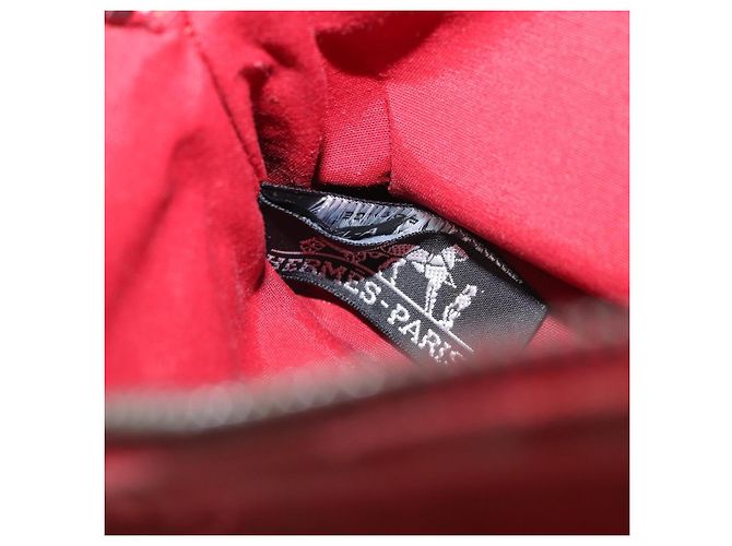 Hermès HERMES Bolide PM Pouch Tela Rossa Auth ti3709 Rosso - vista 10