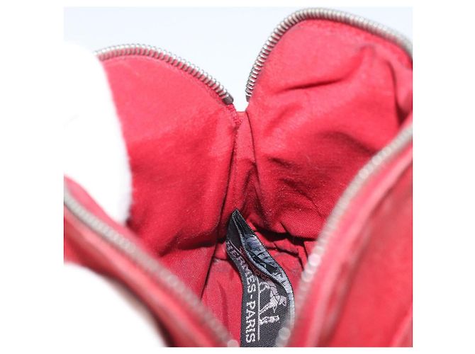 Hermès HERMES Bolide PM Pouch Tela Rossa Auth ti3709 Rosso - vista 12