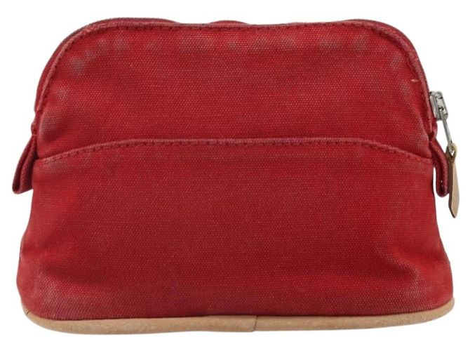 Hermès HERMES Bolide PM Pouch Tela Rossa Auth ti3709 Rosso - vista 2