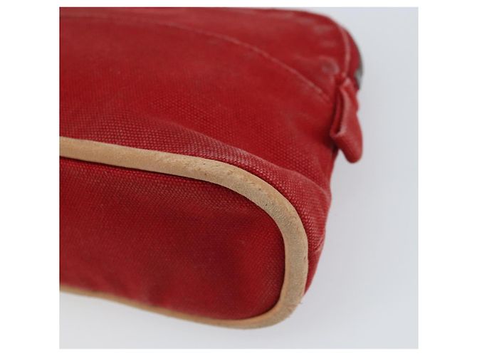 Hermès HERMES Bolide PM Pouch Tela Rossa Auth ti3709 Rosso - vista 7