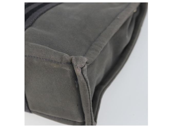 Hermès HERMES Fourre Tout PM Bolsa de Mano Lona Gris Plata Auth ti3712 Castaño - vista 15