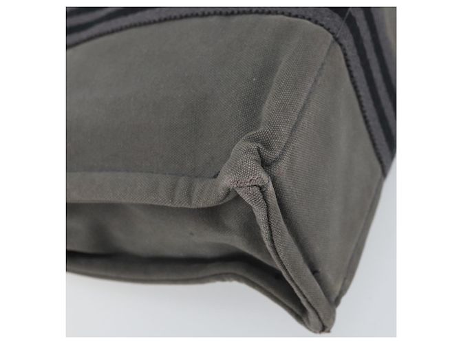Hermès HERMES Fourre Tout PM Bolsa de Mano Lona Gris Plata Auth ti3712 Castaño - vista 16