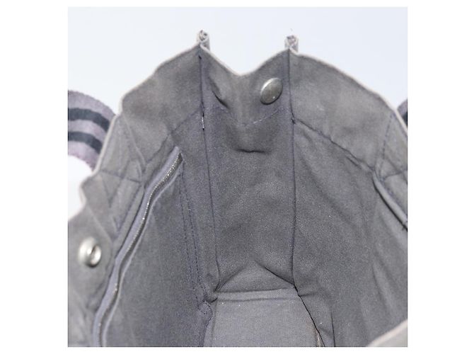Hermès HERMES Fourre Tout PM Bolsa de Mano Lona Gris Plata Auth ti3712 Castaño - vista 17