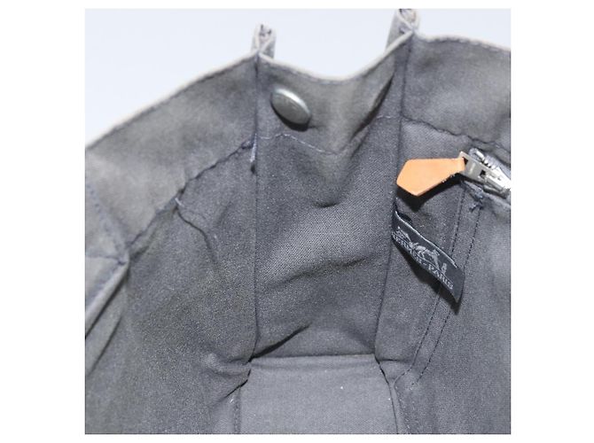 Hermès HERMES Fourre Tout PM Bolsa de Mano Lona Gris Plata Auth ti3712 Castaño - vista 18