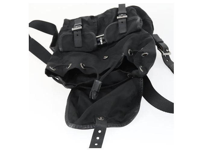 PRADA Backpack Nylon Black Silver Auth 169609 Silvery - view 10
