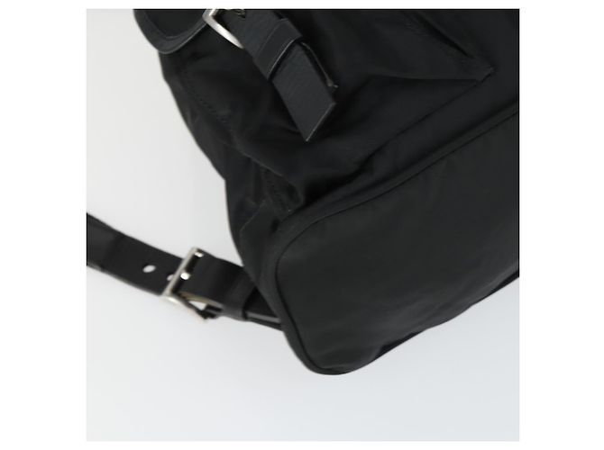 PRADA Backpack Nylon Black Silver Auth 169609 Silvery - view 17