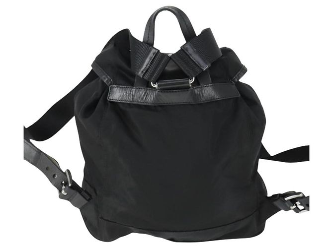 PRADA Backpack Nylon Black Silver Auth 169609 Silvery - view 2