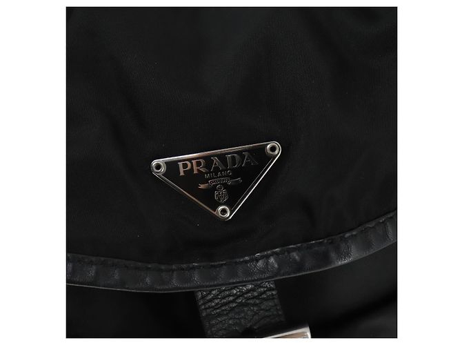 PRADA Backpack Nylon Black Silver Auth 169609 Silvery - view 20