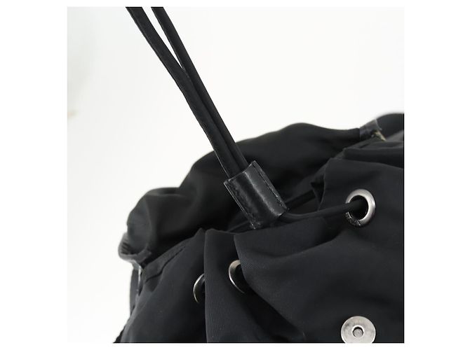 PRADA Backpack Nylon Black Silver Auth 169609 Silvery - view 21