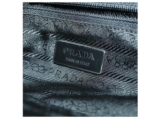 PRADA Backpack Nylon Black Silver Auth 169609 Silvery - view 24