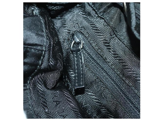 PRADA Backpack Nylon Black Silver Auth 169609 Silvery - view 25