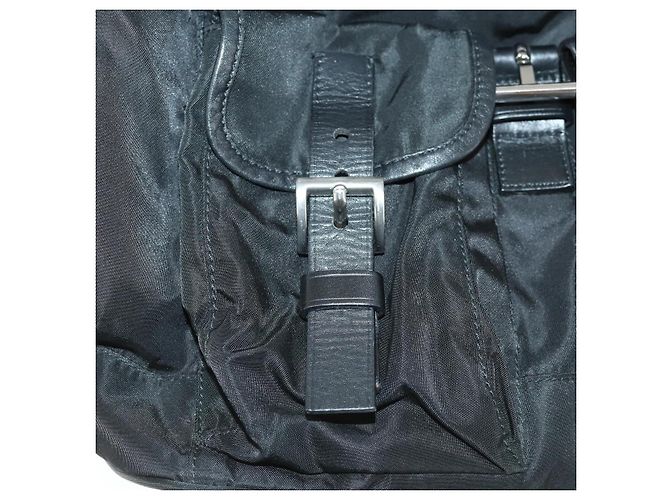 PRADA Backpack Nylon Black Silver Auth 169609 Silvery - view 27