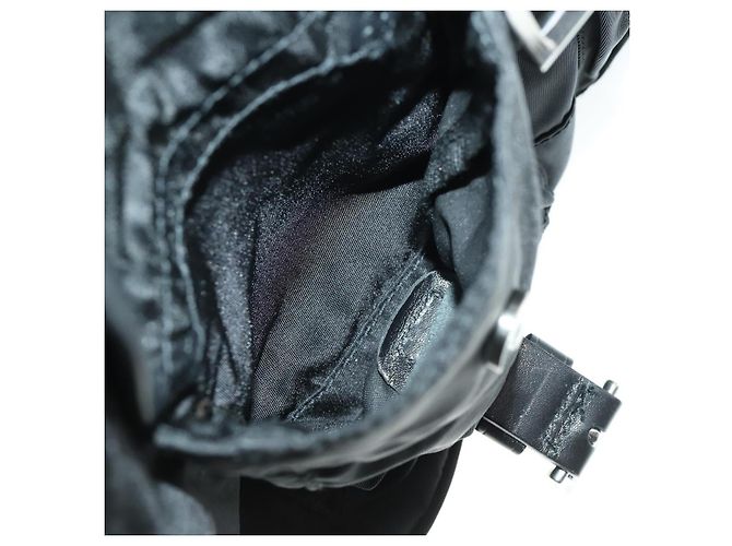PRADA Backpack Nylon Black Silver Auth 169609 Silvery - view 28